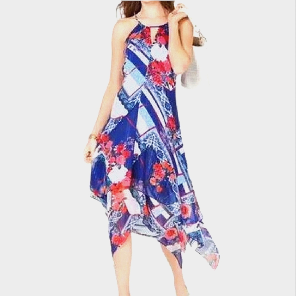 I.N.C Handkerchief Halter Dress